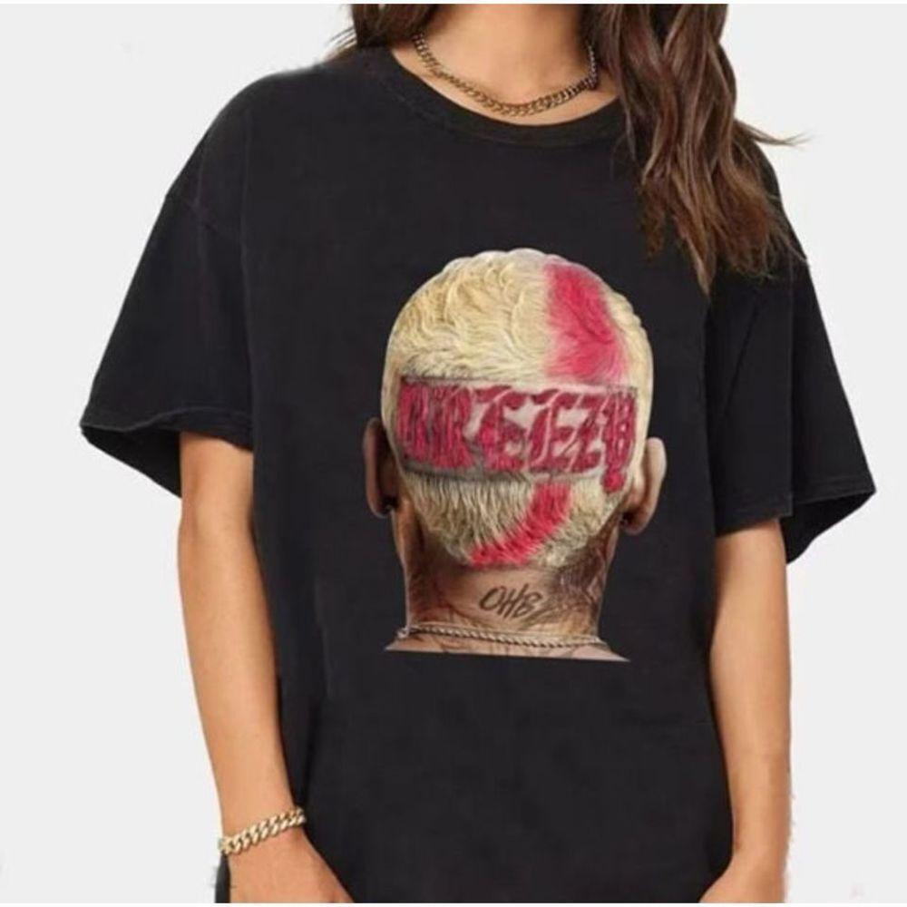 Chris Brown Breezy Rnb Pop Music Fan Portrait Graphic T-Shirt